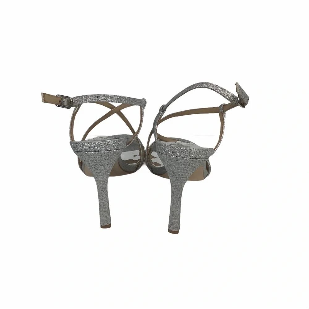 Badgley mischka | Ebiza metallic high heel sandal
